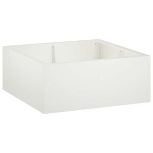 vidaXL Oporn&yacute; m&uacute;r 4 ks 100 x 100 x 30 cm Oceľ Biela