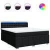 vidaXL Posteľn&yacute; r&aacute;m boxspring s matracom čierny 180x200 cm l&aacute;tka