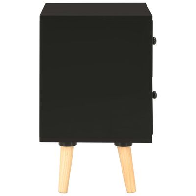 vidaXL Nočné stolíky 2 ks čierne 40x30x50 cm borovicový masív