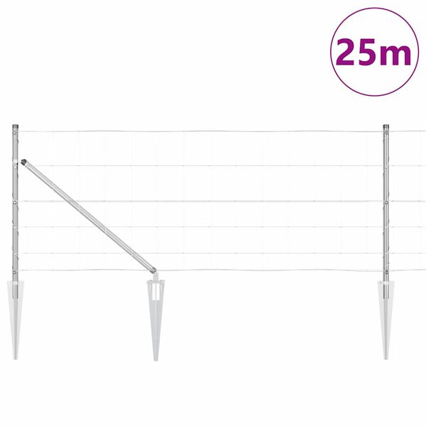 vidaXL Stĺp na plot. Zinkovan&yacute; 25 x 0,8 m Oceľ
