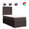vidaXL Boxspring posteľ s matracom tmavohned&aacute; 100x200 cm l&aacute;tka