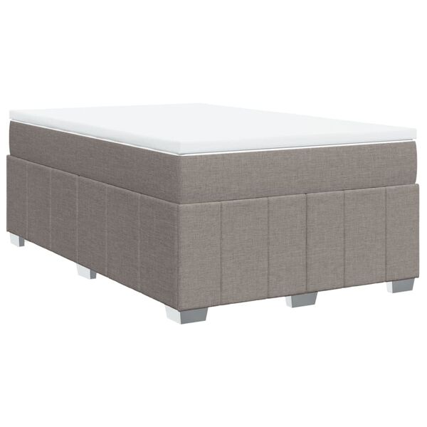 vidaXL Boxspring posteľ s matracom sivohned&aacute; 120x190 cm l&aacute;tka