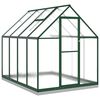 vidaXL Sklen&iacute;k so z&aacute;kladov&yacute;m r&aacute;mom zelen&yacute; 224x169x202 cm hlin&iacute;k