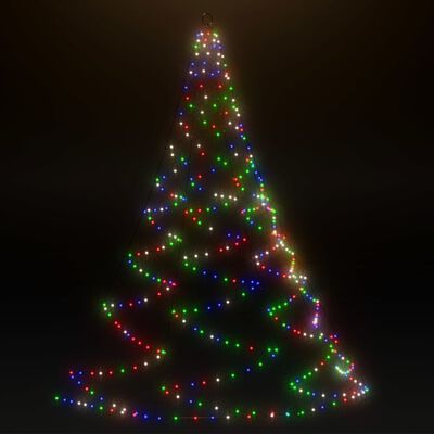 vidaXL Nástenný stromček s háčikom 260 LED, farebný 3 m, dovnútra/von
