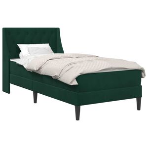 vidaXL R&aacute;m postele s matracom s matracmi Tmavozelen&aacute; 80 x 200 cm Zamat