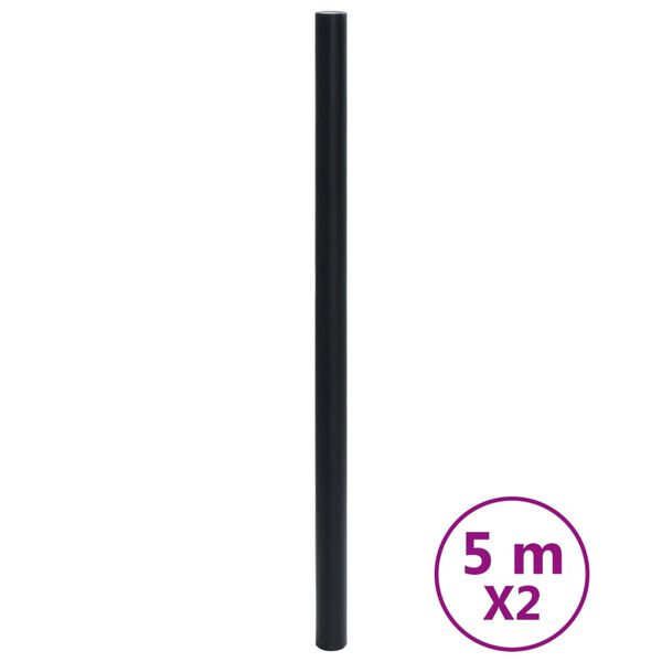 vidaXL N&aacute;lepky na n&aacute;bytok samolepiace matn&eacute; čierne 90x500 cm PVC