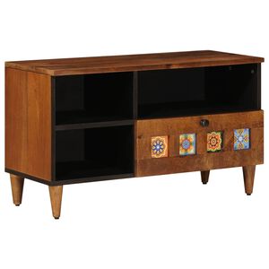 vidaXL TV skrinka s poličkou Orech 80 x 33 x 46 cm Mas&iacute;vne mango drevo