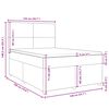 vidaXL Boxspring posteľ s matracom modr&yacute; 140x190 cm l&aacute;tka