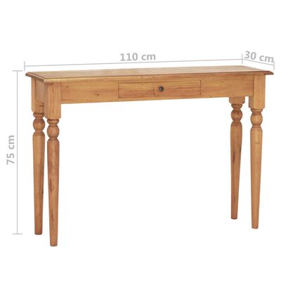 vidaXL Konzolový stolík 110x30x75 cm masívne mahagónové drevo