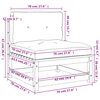 vidaXL Záhradná pohovka bez podrúčok s vankúšmi masívna borovica