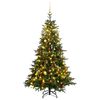 vidaXL Umel&yacute; v&yacute;klopn&yacute; vianočn&yacute; stromček 300 LED a sada g&uacute;ľ 180 cm