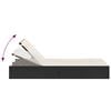 vidaXL Dvojit&eacute; ležadlo s vank&uacute;&scaron;mi čierne polyratan