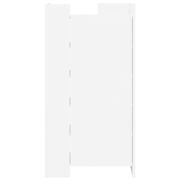 vidaXL Botník biely 52x37,5x100 cm kompozitné drevo