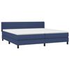 vidaXL Boxspring posteľ s matracom modr&aacute; 200x200 cm l&aacute;tka