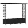 vidaXL Vyv&yacute;&scaron;en&yacute; z&aacute;hon s mriežkou a strechou Čierna 203 x 40 x 136 cm