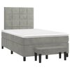 vidaXL Boxspring posteľ s matracom bledosiv&aacute; 120x190 cm zamat