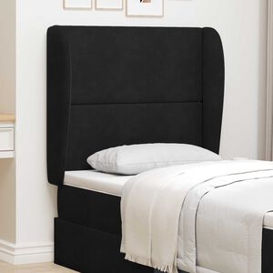 vidaXL U&scaron;n&yacute; čeln&iacute;k Čierna 80 x 23 x 6 cm Zamat