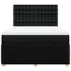 vidaXL Posteľn&yacute; r&aacute;m boxspring s matracom čierny 140x200 cm l&aacute;tka