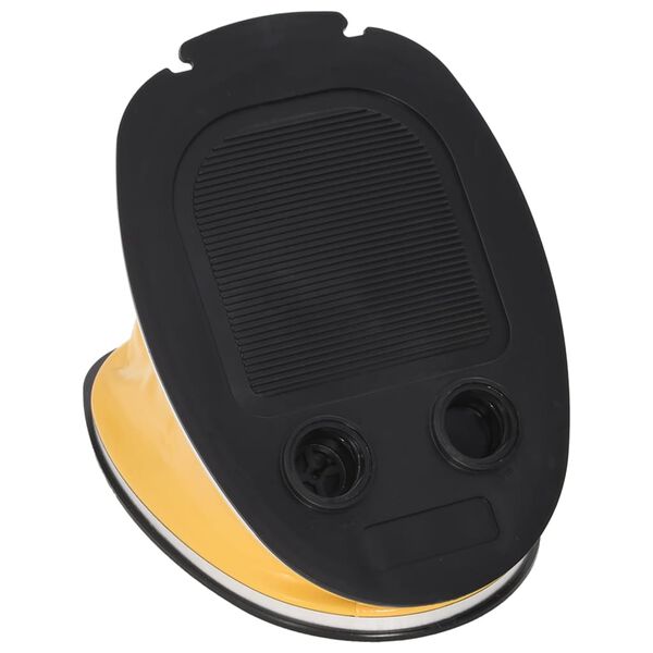 vidaXL Nožn&aacute; pumpa 26x18 cm, PP a PE, sivo žlt&aacute;