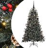 vidaXL Umel&yacute; vianočn&yacute; stromček Zelen&aacute; 150 cm PVC, plast a oceľ
