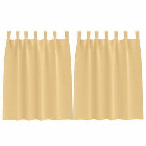 vidaXL Z&aacute;clony na zatemnenie s kr&uacute;žkami 2 ks B&eacute;žov&aacute; 140 x 140 cm