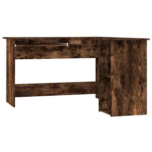 vidaXL Rohov&yacute; st&ocirc;l dymov&yacute; dub 120x140x75 cm kompozitn&eacute; drevo