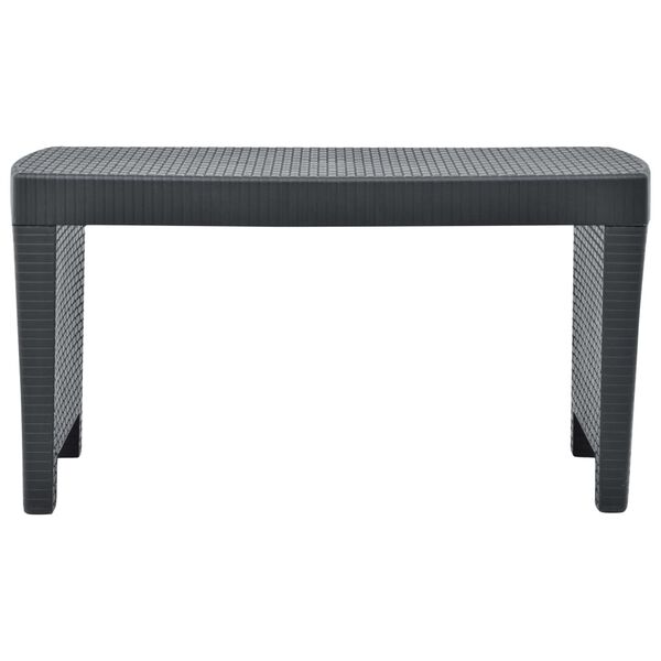 vidaXL 3-dielna z&aacute;hradn&aacute; sedacia s&uacute;prava antracitov&aacute; plastov&aacute;