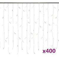 vidaXL LED záclonové svetlá cencúle 10 m 400 LED farbné 8 funkcií