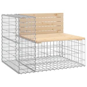 vidaXL Z&aacute;hradn&aacute; lavička gabi&oacute;nov&yacute; dizajn 92x71x65,5cm mas&iacute;vna borovica