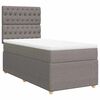 vidaXL Posteľn&yacute; r&aacute;m boxspring s matracom sivohned&yacute; 90x190 cm l&aacute;tka