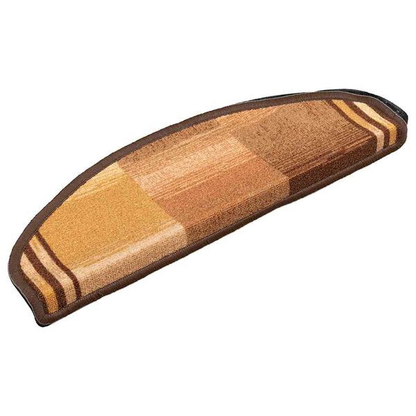 vidaXL Samolepiace nášľapy na schody 15 ks, hnedé 65x21x4 cm