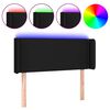 vidaXL Čelo postele s LED čierne 83x16x78/88 cm l&aacute;tka