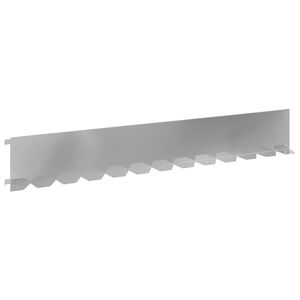 vidaXL Obrubn&iacute;k tr&aacute;vnika 10 ks 102 x 15 x 4 cm Oceľ Strieborn&aacute;