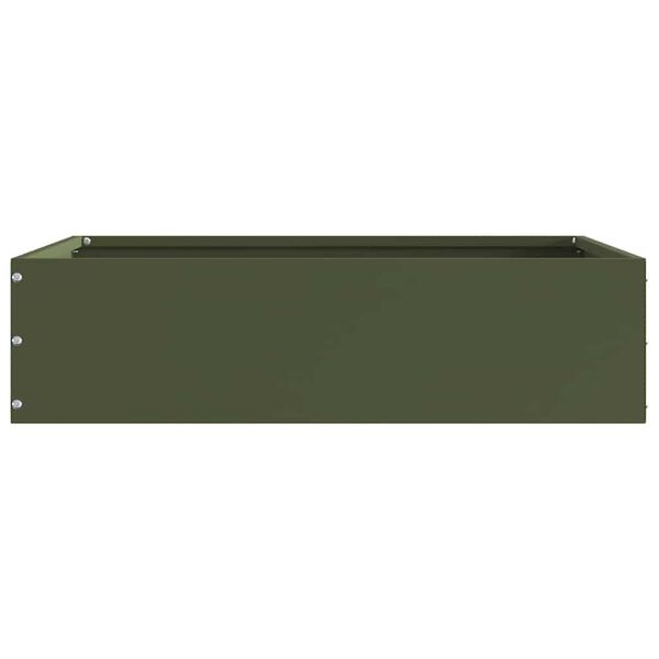 vidaXL Obrubn&iacute;k tr&aacute;vnika 6 pcs Olivov&aacute; zelen&aacute; 50 x 50 x 13 cm Oceľ