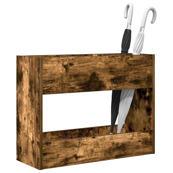 vidaXL Stojan na slnečn&iacute;k Dymov&aacute; dub 65 x 24 x 50 cm Kompozitn&eacute; drevo