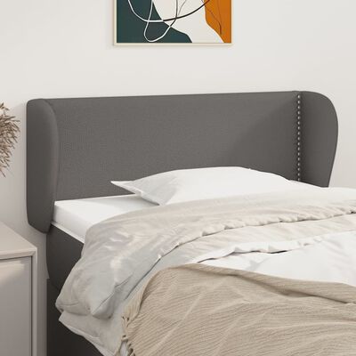 vidaXL Čelo postele so záhybmi sivé 103x23x78/88 cm umelá koža