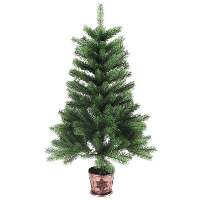 vidaXL Umelý vianočný stromček, realistické ihličie 65 cm, zelený
