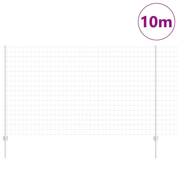 vidaXL Plot a stĺp Strieborná 1,4 x 10 m Oceľ