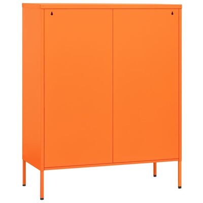 vidaXL Zásuvková skrinka oranžová 80x35x101,5 cm oceľ