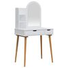 vidaXL Sada toaletn&eacute;ho stol&iacute;ka FAUSKE 3 ks Biela 76 x 50 x 143 cm