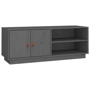 vidaXL TV skrinka siv&aacute; 105x34x40 cm mas&iacute;vna borovica