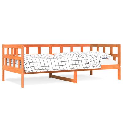 vidaXL Denná posteľ voskovo hnedá 90x190 cm borovicový masív