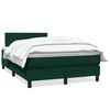 vidaXL Posteľn&yacute; r&aacute;m boxsping s matracom tmavozelen&yacute; 120x210 cm zamat