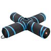 vidaXL Mačac&iacute; tunel 4-cestn&yacute; čierno-modr&yacute; 132 cm polyester