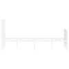 vidaXL Kovový rám postele s predným a zadným čelom biely 120x200 cm