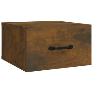 vidaXL N&aacute;stenn&yacute; nočn&yacute; stol&iacute;k dymov&yacute; dub 35x35x20 cm