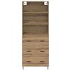 vidaXL Highboard so z&aacute;suvkou Remeseln&yacute; dub 69,5 x 34 x 180 cm