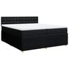 vidaXL Boxspring posteľ s matracom čierna 200x200 cm l&aacute;tka