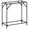vidaXL Konferenčn&yacute; stol&iacute;k priehľadn&aacute; sklenen&aacute; doska 80x35x81 cm oceľ