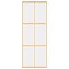 vidaXL Posuvn&eacute; dvere zlat&eacute; 76x205 cm č&iacute;re ESG sklo a hlin&iacute;k